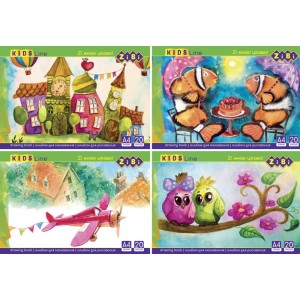 Альбом для малювання на пружині, 20 аркушів, 120 г/м2, KIDS Line "ZiBi" ZB.1440