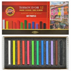 Сухие мягкие пастельные мелки TOISON D’OR, 12 цв "KOH-I-NOOR" 8582