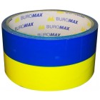 Клейка стрічка пакувальна, 48мм x 35м, PATRIOT, синьо-жовта "BuroMAX" BM.7007-85