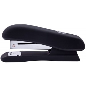 Степлер пластиковий, RUBBER TOUCH, 20 арк., (скоби №24; 26), 127х54х33 мм, чорний "BuroMAX" BM.4202-01