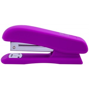 Степлер пластиковий, RUBBER TOUCH, 20 арк., (скоби №24; 26), 127х54х33 мм, фіолетовий "BuroMAX" BM.4202-07