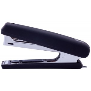 Степлер пластиковий, 12 арк., (скоби №10/5), чорний, RUBBER TOUCH "BuroMAX" BM.4128-01