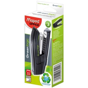 Степлер GREENLOGIC пласт., №24/6, 25л, чорний "MAPED" MP.353411