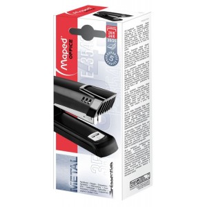 Степлер ESSENTIALS METAL метал., №24/6, 25л, чорний "MAPED" MP.354311