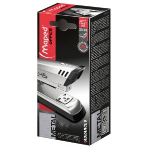 Степлер ADVANCED METAL метал., №24/6, 25л, сріблястий "MAPED" MP.354510