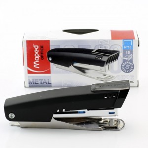Степлер ESSENTIALS, металевий, 15л., (скоби №10), чорний "MAPED" MP.352611