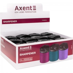 Точилка з контейнером, 1 отв., асорті "Axent" 1153-А