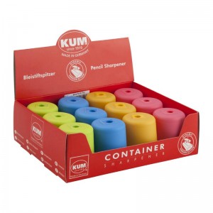 Точилка з контейнером, 1 отв., асорті "KUM" POD K1 POP