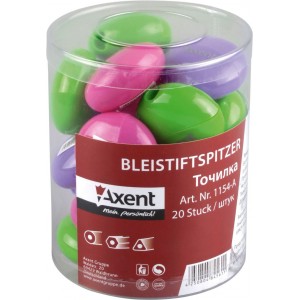 Точилка з контейнером, 1 отв., асорті "Axent" 1154-А