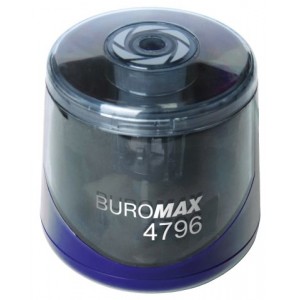 Чинка автоматична, 1 отв., з контейнером, синя "BUROMAX" BM.4796