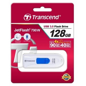 Flash-пам'ять 128GB USB 3.0 JetFlash 790 (White) "Transcend" TS128GJF790W