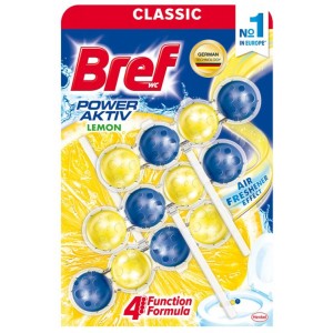 BREF Power-Aktiv Очищувальний блок д/туалета Тріопак "Лимон" 150 г  bf.53463