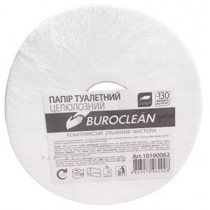 Папір туалетний целюлозний "Джамбо", 130м, на гільзі "Buroclean"10100062