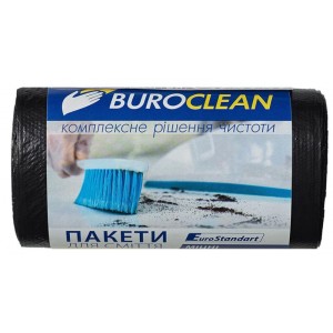 BuroClean EuroStandart Пакети для сміття 35л/30шт, міцні, 14мкм, чорні (10200008)