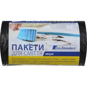 BuroClean EuroStandart  Пакети для сміття 60л/40шт, міцні, чорні(10200036)