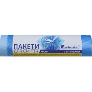 BuroClean EuroStandart  Пакети для сміття 35л/15шт, із затяжками  (10200080)
