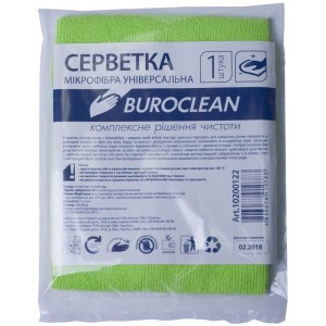 Серветка мікрофібра універсальна 30х30см 1шт "Buroclean" 10200122