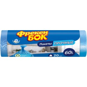 ФРЕКЕН БОК Пакети для сміття  60 л, 60х80см, 20 шт, сині (fb.80154)