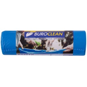 BuroClean EuroStandart  Пакети для сміття 160л/10шт, 90х120cм, міцні, сині, 24мкм, LDPE (10200053)