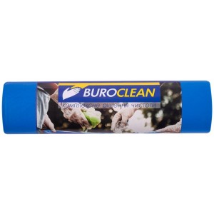 BuroClean EuroStandart  Пакети для сміття 240л/5шт, 90х130cм, міцні, сині, 35мкм, LDPE (10200061)