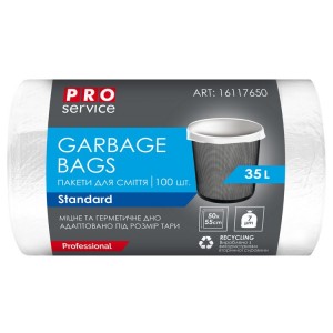 PRO service Пакети для сміття 35л, 50х55см, 100шт  білі (pr.16117650) 