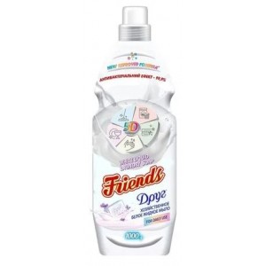 Друг Friends White Liquid Laundry Soap Господарське біле рідке мило 1 л 