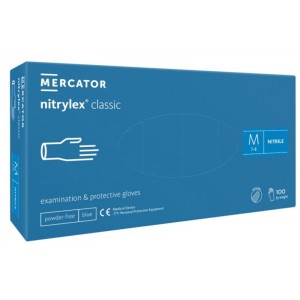 NITRYLEX Mercator Medical Classic Рукавички нітрилові неопудрені,100 шт., M (47635)