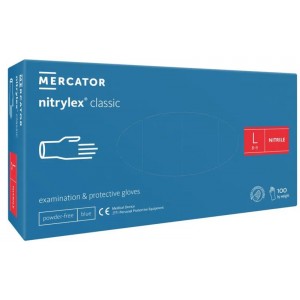 NITRYLEX Mercator Medical Classic Рукавички нітрилові неопудрені,100 шт., L (47636)