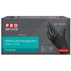 PRO SERVICE Рукавички нітрилові неопудрені, чорні 100 шт., S pr.17301704