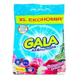 Порошок пральний авт. 3,6кг Аква-Пудра Французький "GALA" s.19363