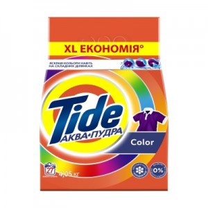 Порошок пральний авт. 4.05кг Аква-Пудра Color "TIDE" s.35301