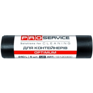 PRO service Пакети для сміття  240л 90х125см 5шт  PRO Optimum, 5 шт, чорні LD (pr.16120304)