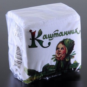 Cерветки паперові, 1-шар 25х25см, 75шт, білий "Каштанчик " 48150