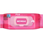 Серветки вологі з клапаном, 100шт, PINK "NATURELLE" san.92025