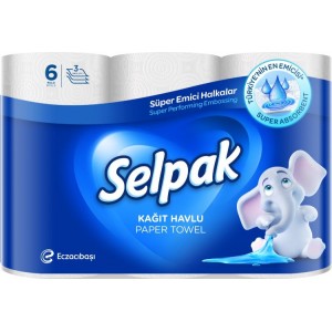 SELPAK рушники целюлозні 3-х шар , 6 рул (sp.15043) 