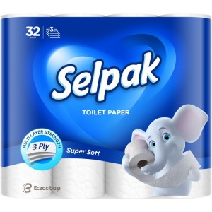 Папір туалетний 3-х шар., 32 рул., білий "Selpak" sp.84463