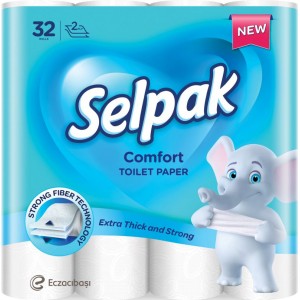 Папір туалетний 2-х шар., 32 рул., білий Comfort "SELPAK PRO" sp.74471