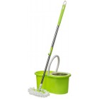 Комплект: швабра з моп і відро з механічним віджимом Spin Mop (2 змінні насадки) "BuroMax" 10300115