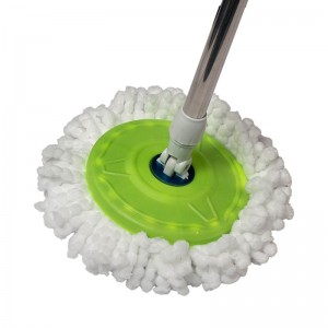 Комплект: швабра з моп і відро з механічним віджимом Spin Mop (2 змінні насадки) "BuroMax" 10300115